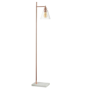 Lorena 55" Modern Glam Metal/Marble LED Floor Lamp - JONATHAN Y